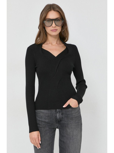 Пуловер с вълна Miss Sixty в черно