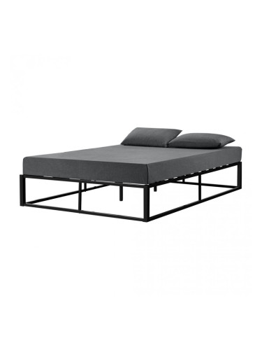 Легло с метална рамка 140x200 cm, Черно