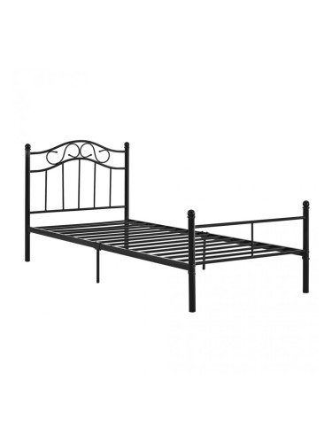Легло с метална рамка Split 90 x 200 см Черно