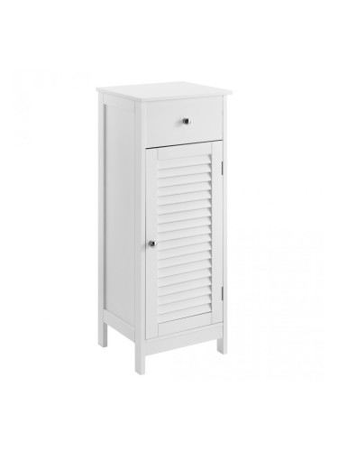 Шкаф за баня – 87x30x30cm – бял с чекмеджета