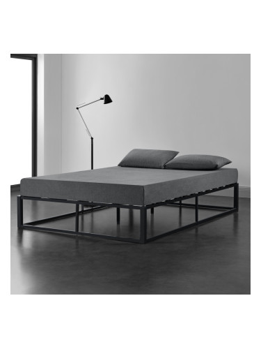 Двойно легло с метална рамка 200cm x 160cm Черно