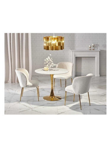 Луксозен трапезен комплект BM-Casemiro, злато + 4 стола КH474