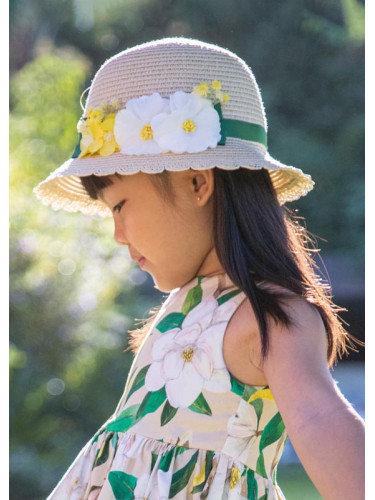 Детска шапка сомбреро с жълти цветя Mayoral