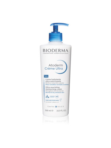 Bioderma Atoderm Créme Ultra подхранващ крем за тяло за нормална към суха чувствителна кожа парфюмиран 500 мл.