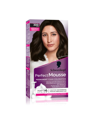 Schwarzkopf Perfect Mousse перманентната боя за коса цвят 300 Black brown 1 бр.