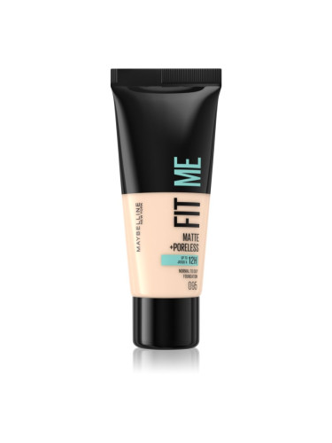 Maybelline Fit Me! Matte+Poreless матиращ фон дьо тен за нормална към мазна кожа цвят 95 Fair Porcelain 30 мл.