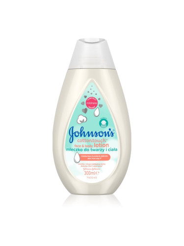 Johnson's® Cottontouch хидратиращо мляко за тяло и лице за деца от раждането им 300 мл.