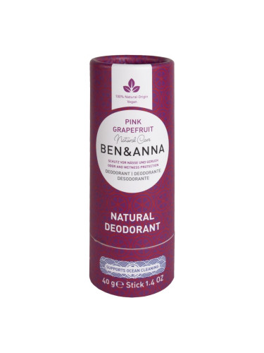 BEN&ANNA Natural Deodorant Pink Grapefruit дезодорант стик 40 гр.