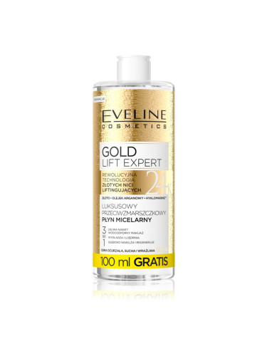 Eveline Cosmetics Gold Lift Expert почистваща мицеларна вода за зряла кожа 500 мл.