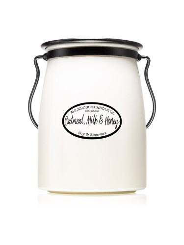 Milkhouse Candle Co. Creamery Oatmeal, Milk & Honey ароматна свещ  Butter Jar 624 гр.