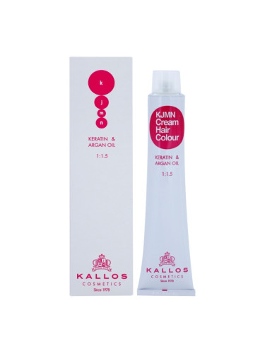 Kallos KJMN Professional Cream Hair Colour Keratin & Argan Oil боя за коса с кератин и арганово масло цвят 10.1 Platinum Ash Blond 100 мл.