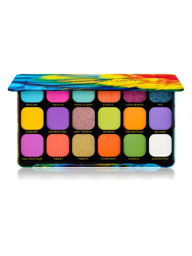 Makeup Revolution Forever Flawless палитра от сенки за очи цвят Bird of Paradise 18 x 1.1 гр.