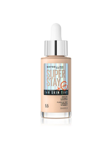 MAYBELLINE NEW YORK SuperStay Vitamin C Skin Tint серум да уеднакви цвета на кожата цвят 5.5 30 мл.