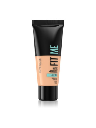 MAYBELLINE NEW YORK Fit Me! Matte+Poreless матиращ фон дьо тен за нормална към мазна кожа цвят 120 Classic Ivory 30 мл.