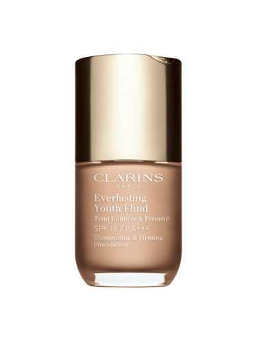 Clarins Everlasting Youth Fluid озаряващ фон дьо тен SPF 15 цвят 107 Beige 30 мл.