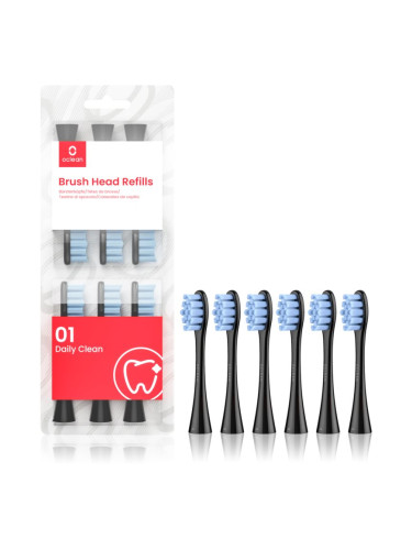 Oclean Brush Head Standard Clean P2S5 резервни глави за четка за зъби Black 6 бр.
