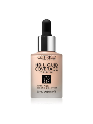 Catrice HD Liquid Coverage фон дьо тен цвят 002 Porcelain Beige 30 мл.