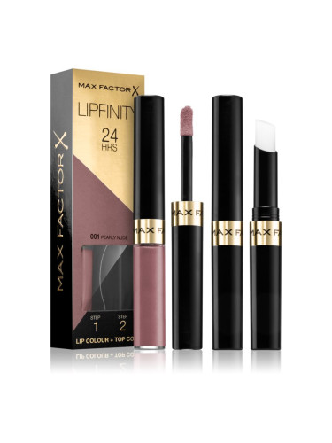 Max Factor Lipfinity Lip Colour дълготрайно червило с балсам цвят 001 Pearly Nude 4,2 гр.