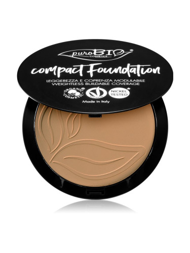 puroBIO Cosmetics Compact Foundation компактна пудра SPF 10 цвят 04 9 гр.