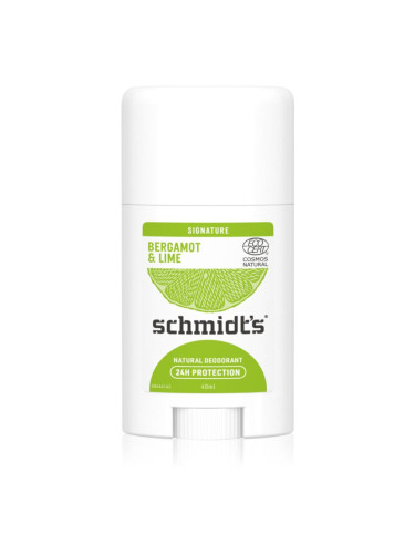 Schmidt's Bergamot + Lime дезодорант стик 40 гр.