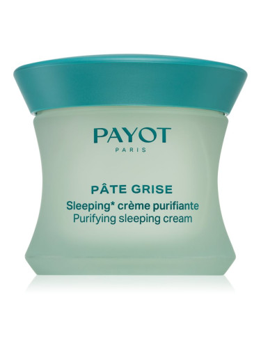 Payot Pâte Grise Sleeping Crème Purifiante нощен регулиращ и почистващ крем за лице за смесена и мазна кожа 50 мл.