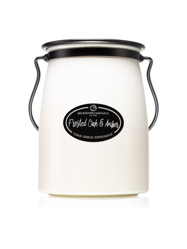 Milkhouse Candle Co. Creamery Frosted Oak & Amber ароматна свещ Butter Jar 624 гр.