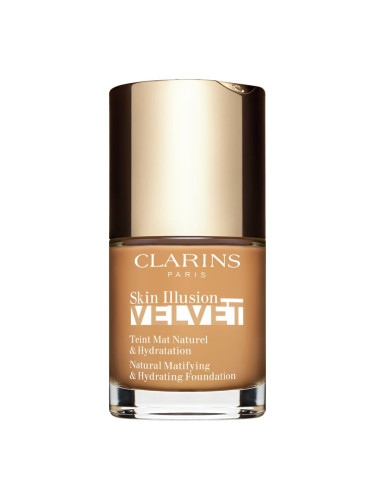 Clarins Skin Illusion Velvet течен фон дьо тен с матов завършек с подхранващ ефект цвят 114N 30 мл.