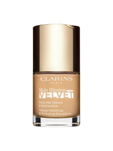 Clarins Skin Illusion Velvet течен фон дьо тен с матов завършек с подхранващ ефект цвят 110N 30 мл.