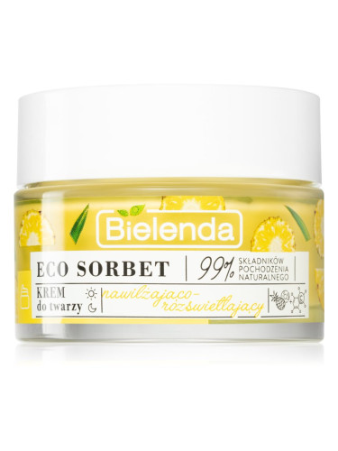 Bielenda Eco Sorbet Pineapple хидратиращ и озаряващ крем за лице 50 мл.