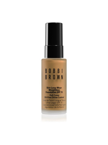 Bobbi Brown Mini Skin Long-Wear Weightless Foundation дълготраен фон дьо тен SPF 15 цвят Warm Honey 13 мл.