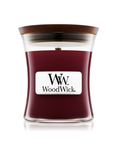 Woodwick Black Cherry ароматна свещ с дървен фитил 85 гр.