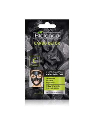 Bielenda Carbo Detox Active Carbon почистваща маска с активни въглища за смесена и мазна кожа 8 гр.