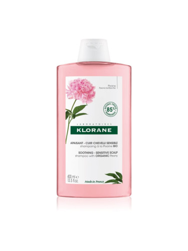 Klorane Peony Soothing Sensitive Hair Scalp Shampoo шампоан за чувствителна кожа на скалпа 400 мл.