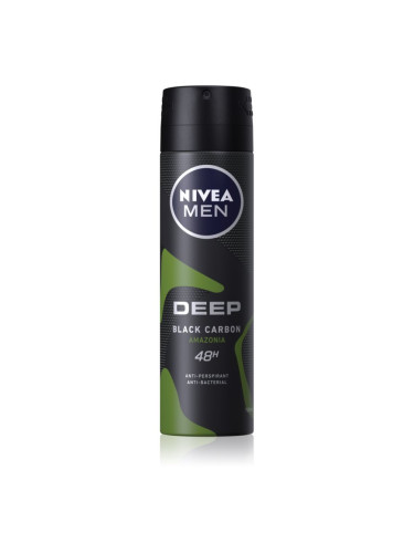 Nivea Men Deep антиперспирант-спрей за мъже Black Carbon Amazonia 150 мл.