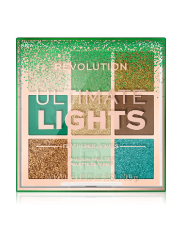 Makeup Revolution Ultimate Lights палитра сенки за очи цвят Jewels 8,1 гр.