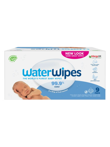 Water Wipes Baby Wipes 9 Pack нежни мокри кърпички за бебета 9x60 бр.