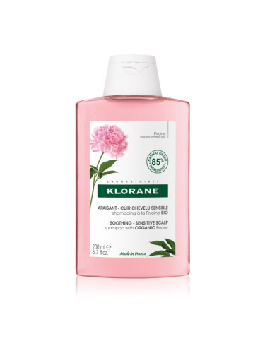 Klorane Peony Soothing Sensitive Hair Scalp Shampoo шампоан за чувствителна кожа на скалпа 200 мл.