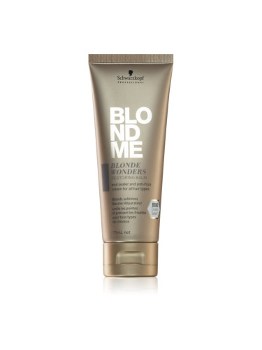 Schwarzkopf Professional Blondme Blonde Wonders възобновяващ балсам за блонд коса и коса с кичури 75 мл.