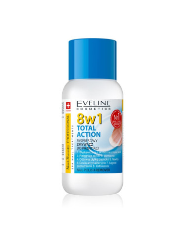 Eveline Cosmetics Nail Therapy Professional лакочистител без ацетон 8 в 1 150 мл.