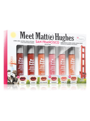theBalm Meet Matt(e) Hughes Mini Kit San Francisco комплект течно червило за дълготраен ефект
