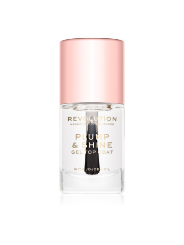 Makeup Revolution Plump & Shine лак за нокти с гел ефект  прозрачен 10 мл.