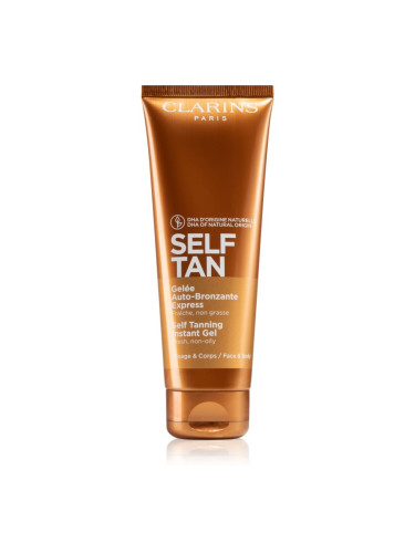 Clarins Self Tan Instant Gel бронзиращ гел за тяло и лице 125 мл.