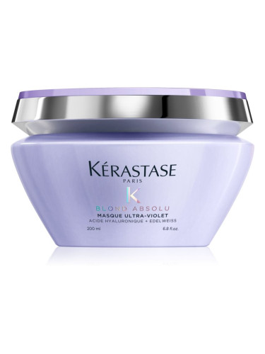 Kérastase Blond Absolu Masque Ultra-Violet дълбока грижа за изрусена коса, коса с кичури със студени руси нюанси 200 мл.