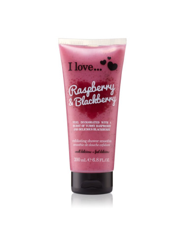 I Love Raspberry & Blackberry душ гел с пилинг ефект 200 мл.