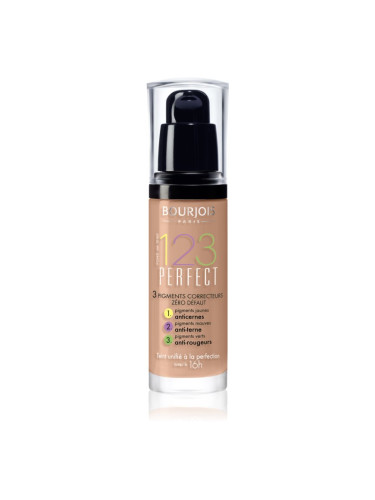 Bourjois 123 Perfect течен фон дьо тен за съвършен външен вид цвят 57 Hale Clair SPF 10 30 мл.