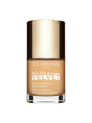 Clarins Skin Illusion Velvet течен фон дьо тен с матов завършек с подхранващ ефект цвят 105.5W 30 мл.