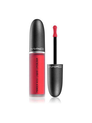 MAC Cosmetics Powder Kiss Liquid Lipcolour матиращо течно червило цвят Escandalo! 5 мл.