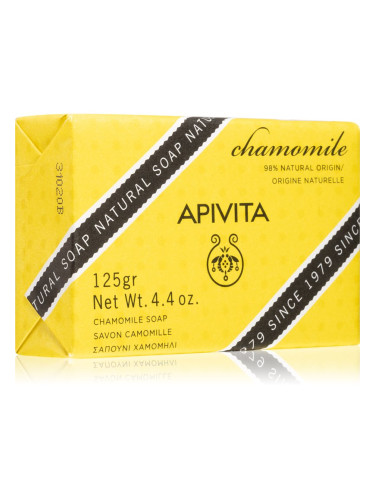 Apivita Natural Soap Chamomile почистващ твърд сапун 125 гр.