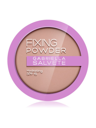 Gabriella Salvete Fixing Powder Hydrating нежна компактна пудра SPF 15 цвят 04 Nude Beige 8 гр.
