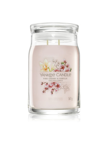 Yankee Candle Pink Cherry & Vanilla ароматна свещ Signature 567 гр.